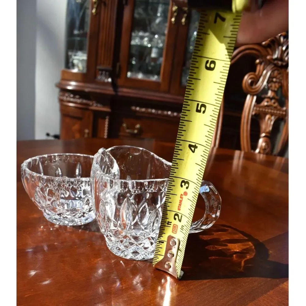 Montpellier Kristal Zajecar 24% Lead Crystal Sugar Bowl & Creamer Set